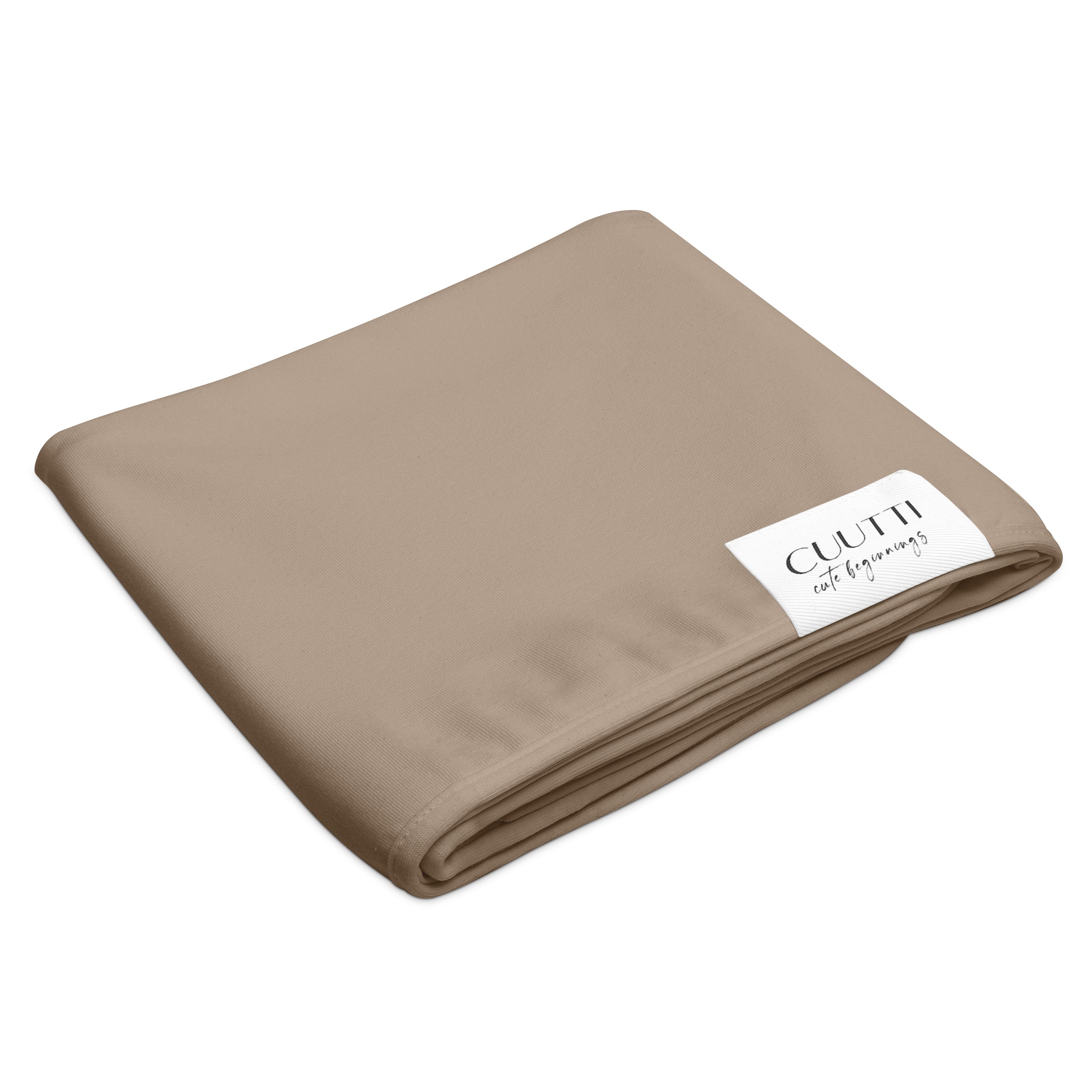 #color_cookie CUUTTI baby swaddle in cookie color, neatly folded against a white background.