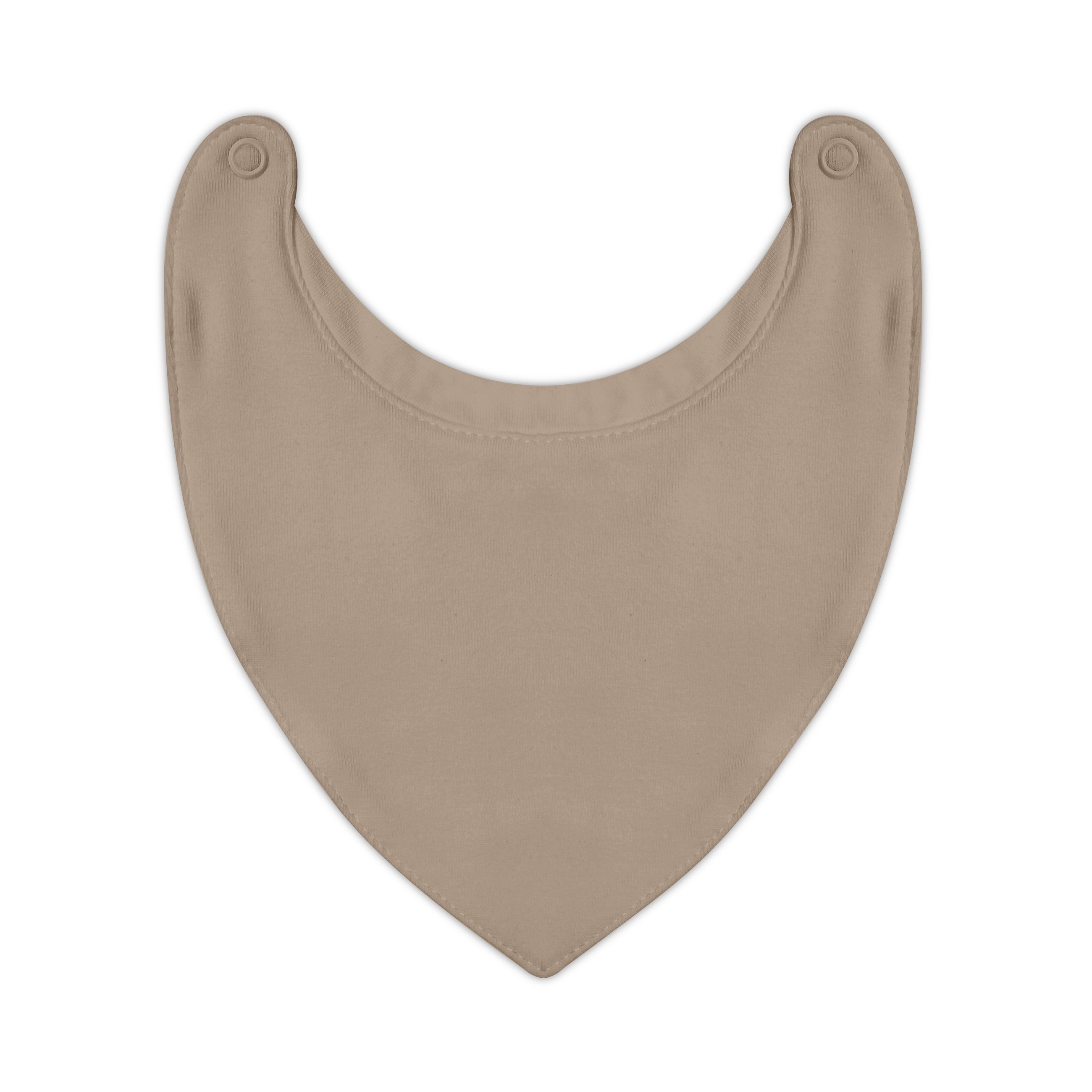 #color_cookie CUUTTI waterproof bib in cookie color on a white background.