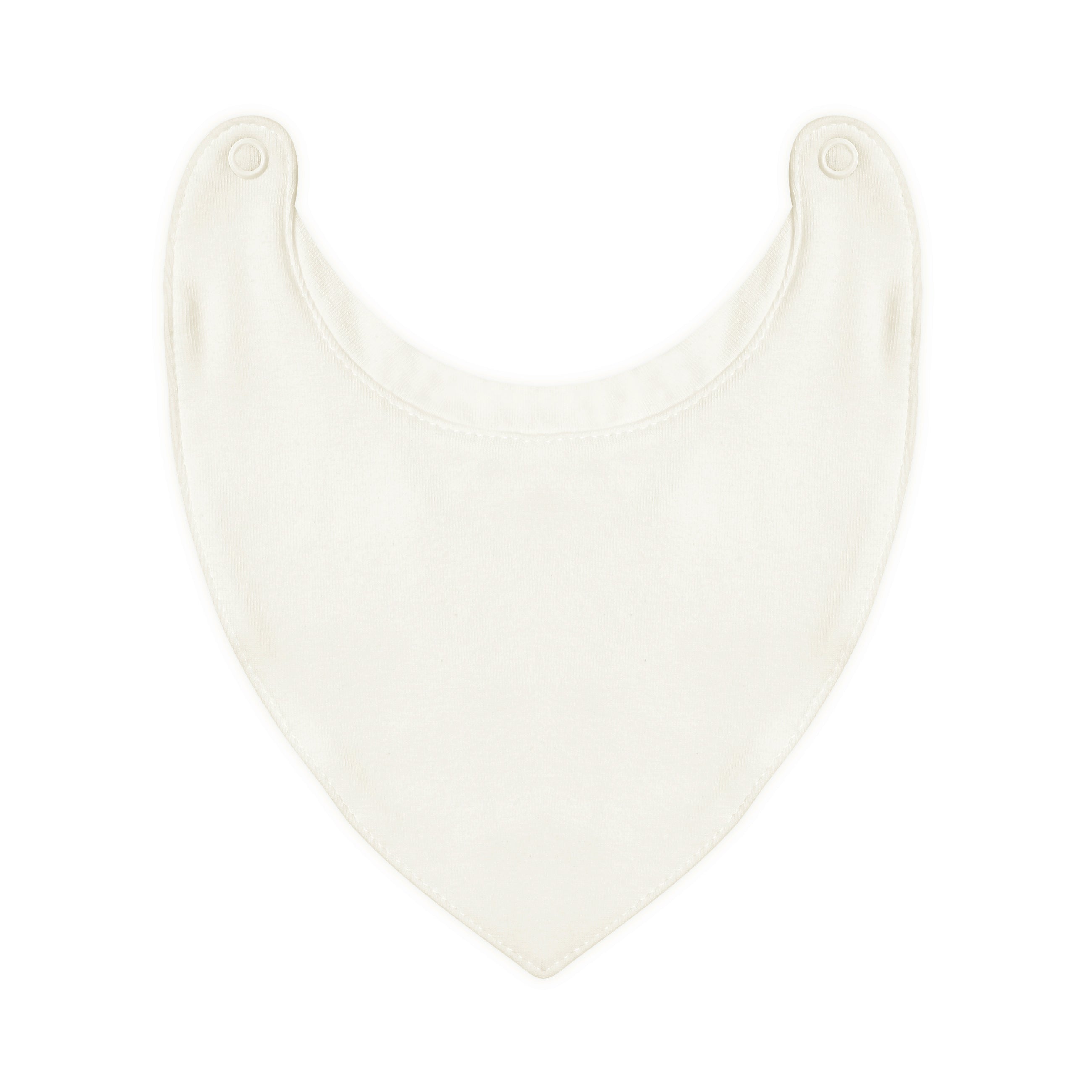 #color_ivory CUUTTI waterproof bib in ivory color on a white background.